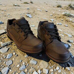 Cabelas Vibram Size 11M Mens Dry Plus Brown Leather Casual Comfort Walking Shoes